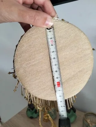 Bolso bombonera fiesta dorado y blanco