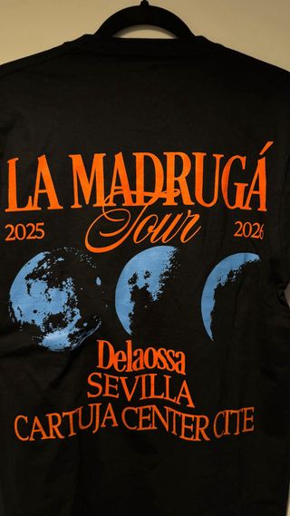 Camiseta Delaossa La Madrugá Tour 2025 Negra