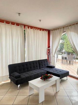 Sofá Cama Chaise Longue Reversible Negro