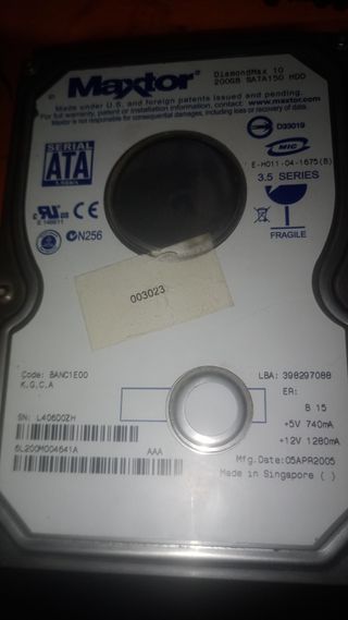 Lote 5 Discos Duros 500GB + 1 de 200GB