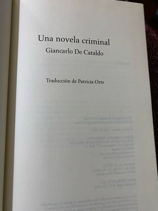 Giancarlo de Cataldo.: Una novela criminal