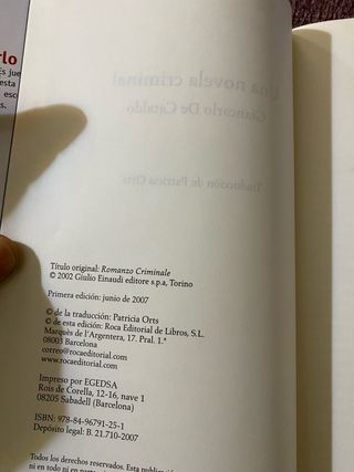 Giancarlo de Cataldo.: Una novela criminal