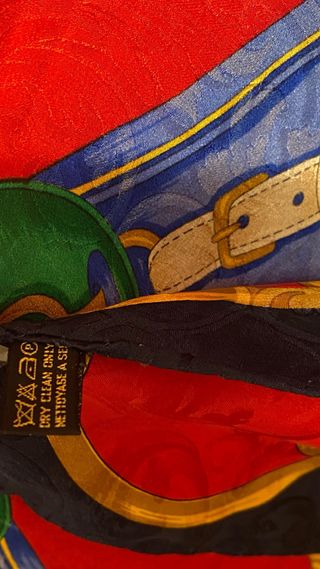 Foulard seta 100% Made in Italy 85x80 Vintage 1980