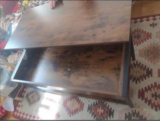 Mesa elevable salón madera y metal