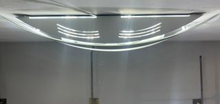 Lampada soffitto vetro curvo nero/bianco