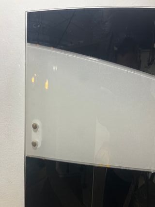 Lampada soffitto vetro curvo nero/bianco