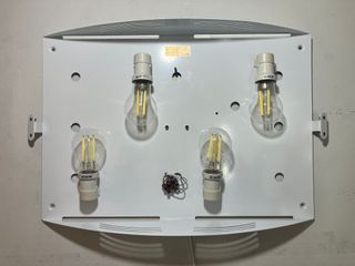 Lampada soffitto vetro curvo nero/bianco