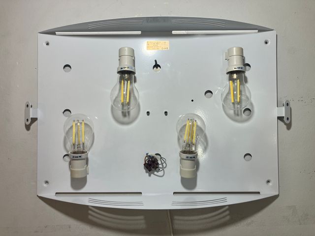 Lampada soffitto vetro curvo nero/bianco