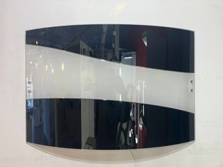 Lampada soffitto vetro curvo nero/bianco