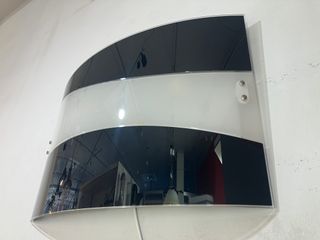 Lampada soffitto vetro curvo nero/bianco