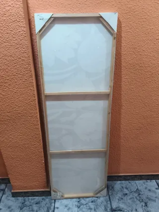 Cuadro Decorativo Flores Blanco y Dorado