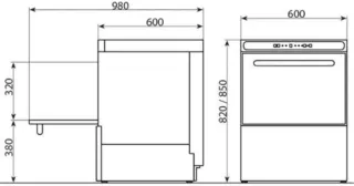 Lavavajillas Industrial EDENOX 50x50