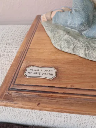 Figura pareja con perro Hecho a mano