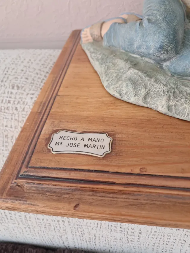 Figura pareja con perro Hecho a mano