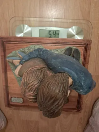 Figura pareja con perro Hecho a mano