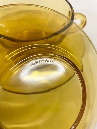 Set 2 Tazze da Tè Vetro Ambra