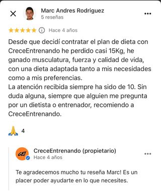 Dietista y entrenador titulado | +6 años exp.