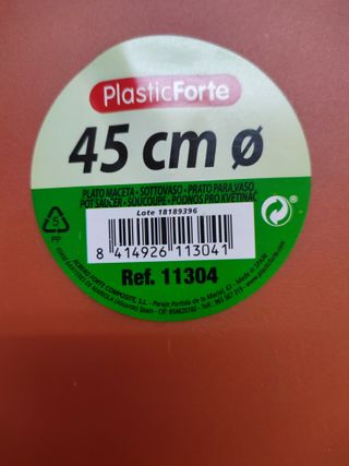 Recoge Agua Platos Maceteros 45 CM Lote 5