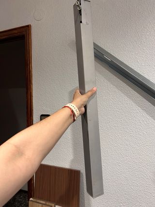 Mesa de cocina cristal y madera gris