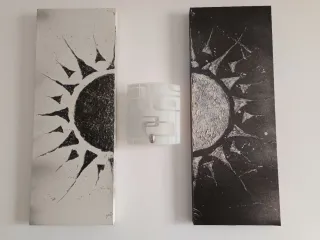 Cuadro Díptico Sol Yin Yang