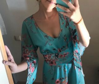 Mono largo estampado floral