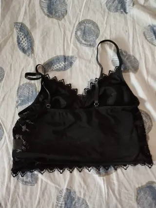 Top lenceria negro encaje
