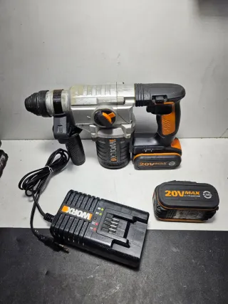 Taladro Percutor Worx 20V con Baterías y Cargador