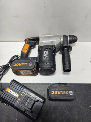 Taladro Percutor Worx 20V con Baterías y Cargador