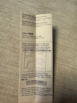 Swatch quartz multicolore