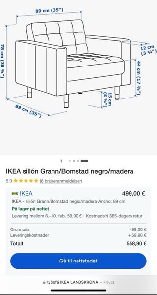 Conjunto Sofá, sillones y puf de piel blanco Ikea