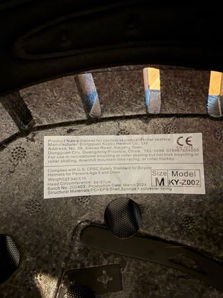 Casco de bici negro Gudook