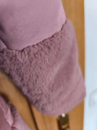 Abrigo niña rosa talla 7/8 y vaquero.