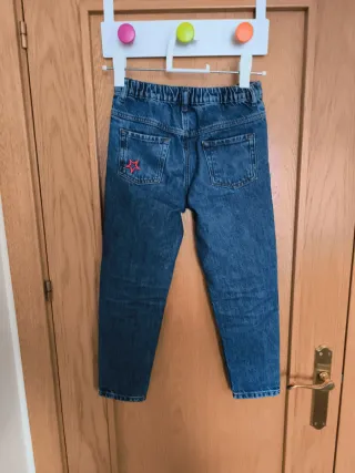 Abrigo niña rosa talla 7/8 y vaquero.