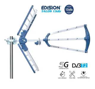 Antena TDT EDISION TALOS 13db UHF 21-48