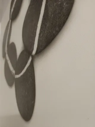 Cuadro Decorativo Piedras Grises y Blancas