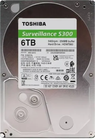 Disco Duro Toshiba 6TB Surveillance S300