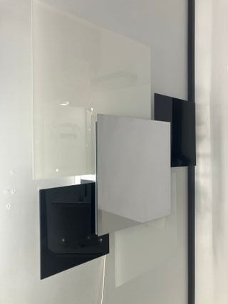 Lampada soffitto vetri quadrati nero/bianco