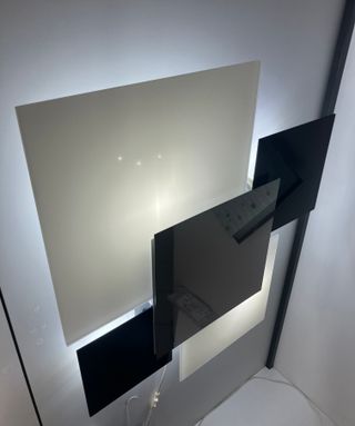 Lampada soffitto vetri quadrati nero/bianco