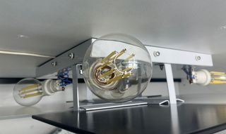 Lampada soffitto vetri quadrati nero/bianco