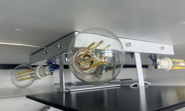 Lampada soffitto vetri quadrati nero/bianco