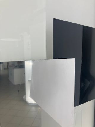 Lampada soffitto vetri quadrati nero/bianco