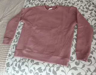 Sudadera holgada vintage rosa empolvado.