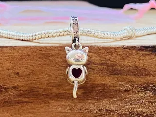 Charm Colgante | Gatete Corazón fucsia