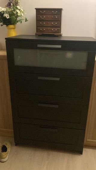 Cómoda Ikea Negra 4 Cajones