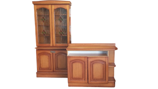 Cristalliera vintage legno massello