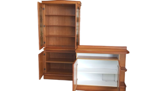 Cristalliera vintage legno massello