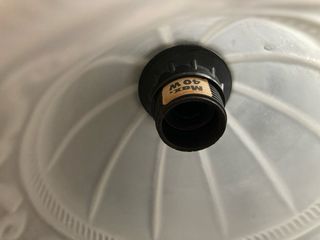 Coppia abat-jour vetro e metallo