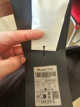 Massimo Dutti Gabardina Hombre Negra