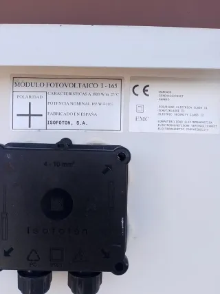 Placa solar 165W 12v + regulador