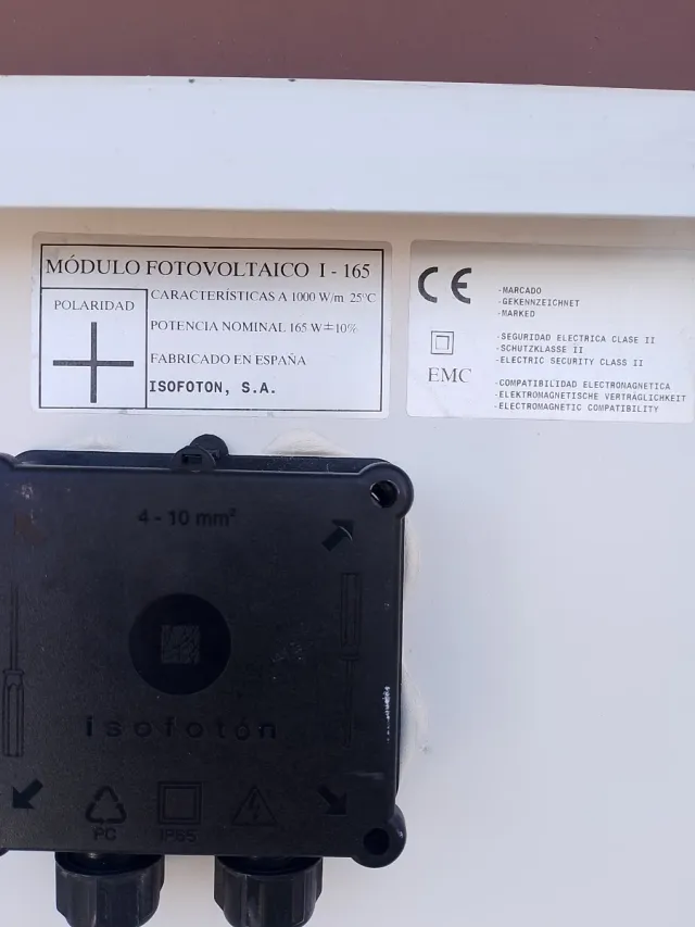 Placa solar 165W 12v + regulador